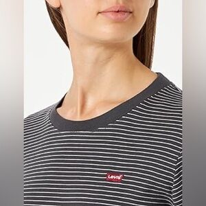Levi's Navy and White Striped Short Sleeve Tee